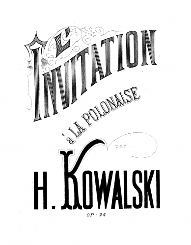 Kowalski - L'invitation à la polonaise - Score