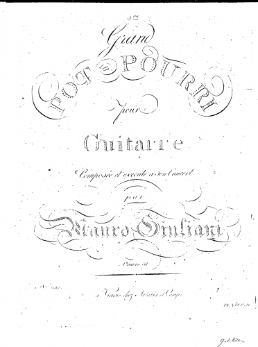 Giuliani - Grand Potpourri No. 3, Op. 31 - Score