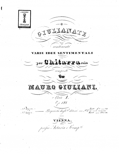 Giuliani - Giulianate, Op. 148 - Score