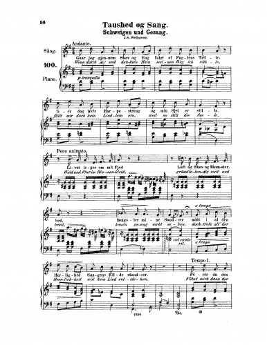 Kjerulf - Taushed og Sang - Score