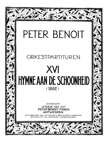 Benoît - Hymne aan de schoonheid - Score