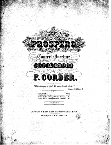 Corder - Prospero - Score