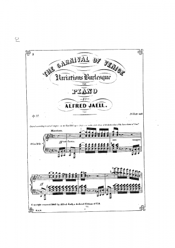 Jaëll - Carnival of Venice - Score