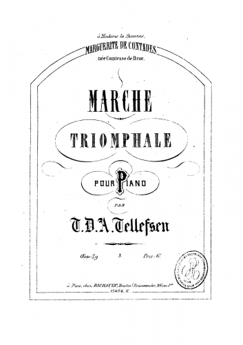 Tellefsen - Marche triomphale, Op. 29 - Score
