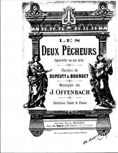 Offenbach - Les deux pêcheurs, ou Le lever du soleil - Vocal Score - Score