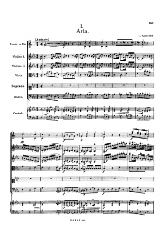 Mozart - Du wahrer Mensch und Gott - Full Score - Score