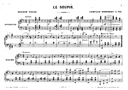 Schubert - Le Soupir - Piano Score - Score