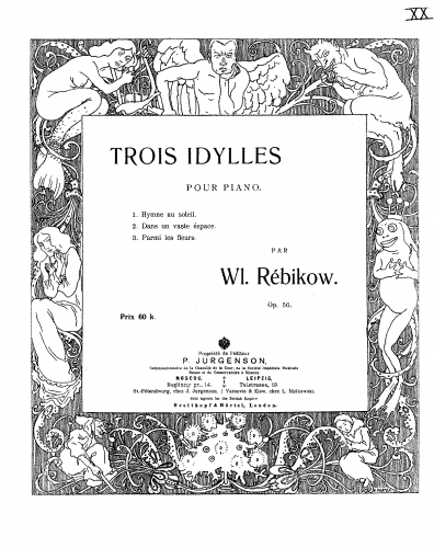 Rebikov - Trois idylles, Op. 50 - Score
