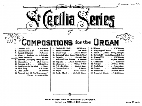 Gaul - Lenten Meditation - Score