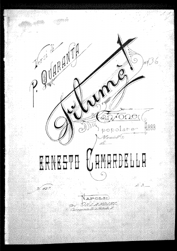 Camardella - Filumè! - Score