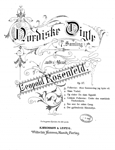 Rosenfeld - Nordic Poems, Op. 57 - Score