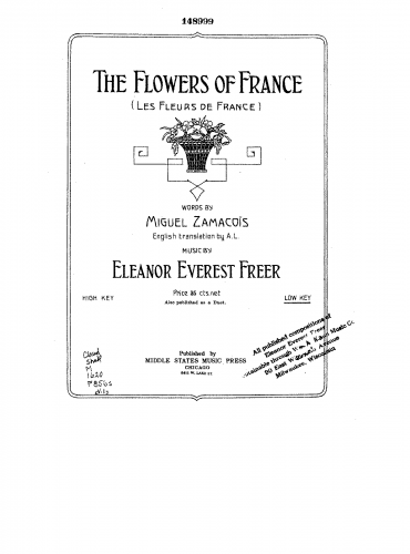 Freer - Songs, Op. 27 - 3. The Flowers of France