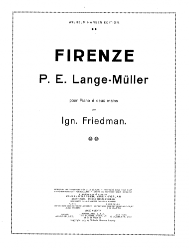 Lange-Müller - Firenze - Score