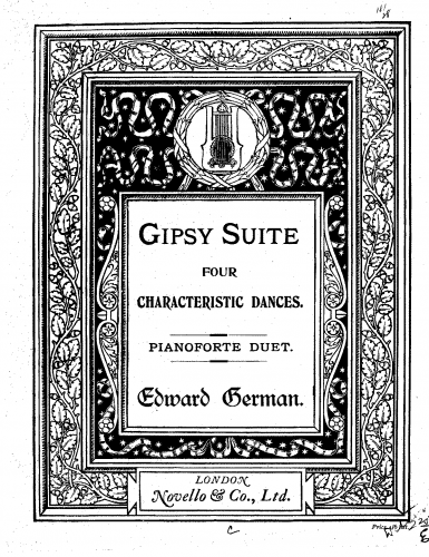 German - Gipsy Suite - For Piano 4 hands (Composer) - Score