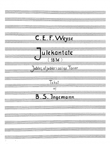 Weyse - Christmas Cantata  (1836) - Compete score