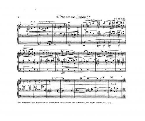 Stehle - 5 Orgelstücke, Op. 70 - Score