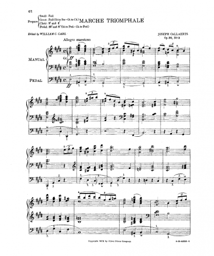 Callaerts - Pièces pour orgue, Op. 30 - 3. Marche Triomphale