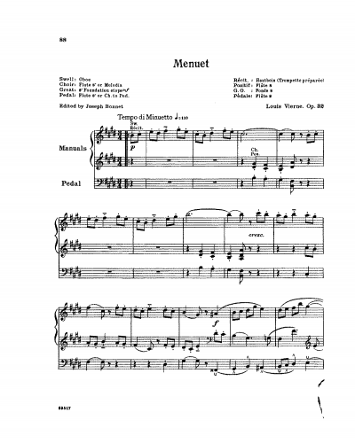 Vierne - Symphonie No. 4, Op. 32 - III. Menuet