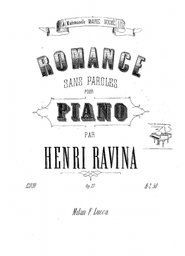 Ravina - Romance sans Paroles - Score