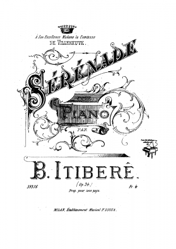 Itiberê - Sérénade pour piano, Op. 34 - Complete piano score
