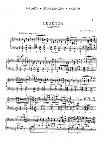 Suk - Nálady (5 Nálad) - Score