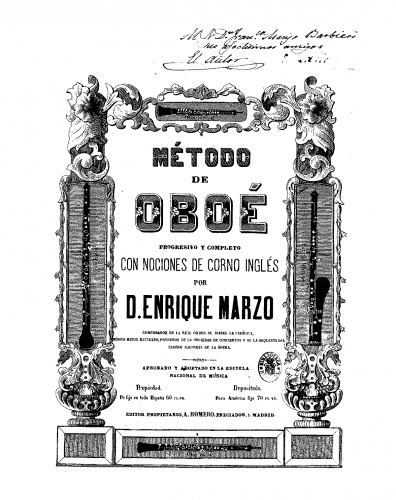 Marzo y Feo - Oboe Method with an Introduction to the Cor Anglais - Complete Book