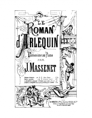 Massenet - Le roman d'Arlequin - Piano Score - Score