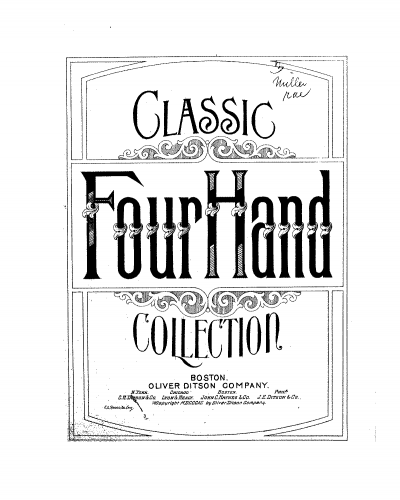 Godard - Concerto romantique, Op. 35 - Canzonetta (Mvt. III) For Piano 4 hands - Score