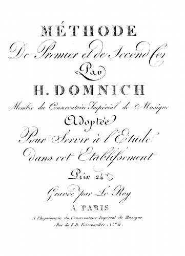 Domnich - Méthode de Premier et de Second Cor - Complete Text