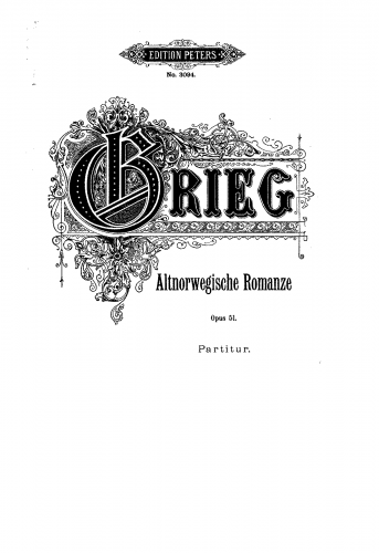 Grieg - Old Norwegian Melody with Variations - For Orchestra (Composer) - Full Score