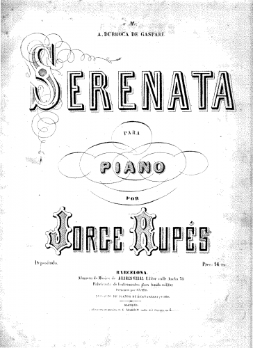 Rupés - Serenata - Score