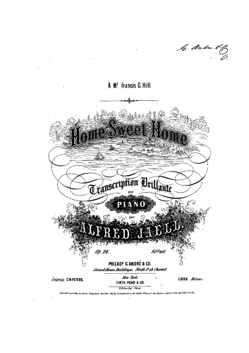 Jaëll - Home, Sweet Home, Op. 24 - Score