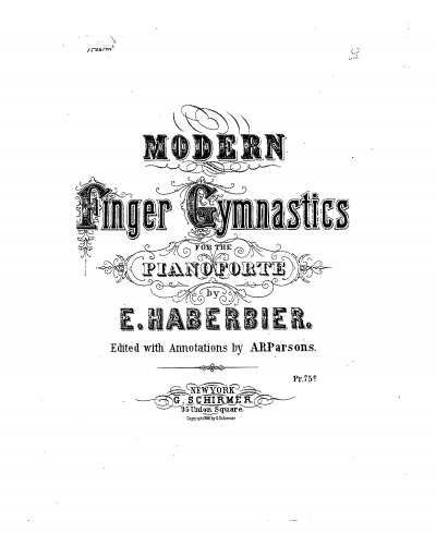 Haberbier - Modern Finger Gymnastics for the Pianoforte - Score