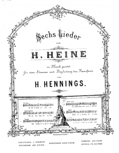 Hennings - 6 Lieder von H. Heine - Score
