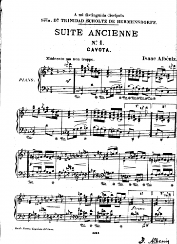 Albéniz - Suite Ancienne No. 1 Gavotte - 1. Gavota