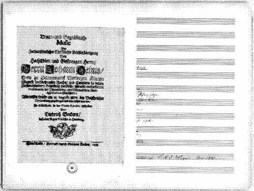 Becker - Traur- und Begräbnisz-Music über Johann Helms - Score