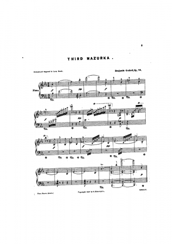 Godard - Mazurka No. 3 - Score