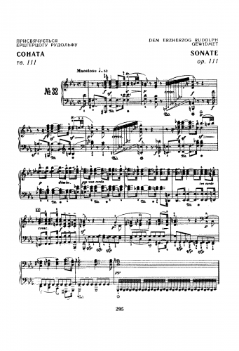 Beethoven - Piano Sonata No. 32 - I. ''Maestoso - Allegro con brio ed appassionato''