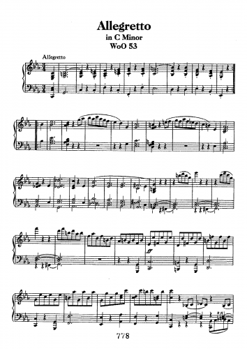 Beethoven - Allegretto - Score