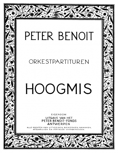 Benoît - Hoogmis - Score