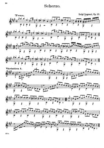 Legnani - Scherzo con variazioni - Score