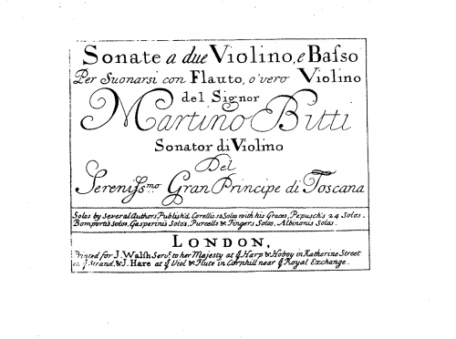 Bitti - 8 Violin Sonatas - Score