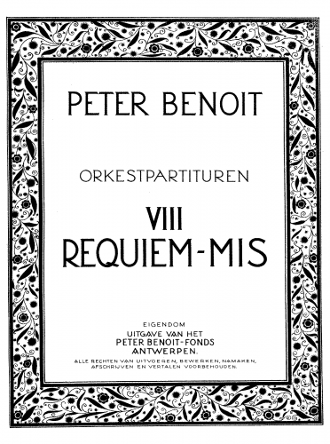 Benoît - Requiem - Score