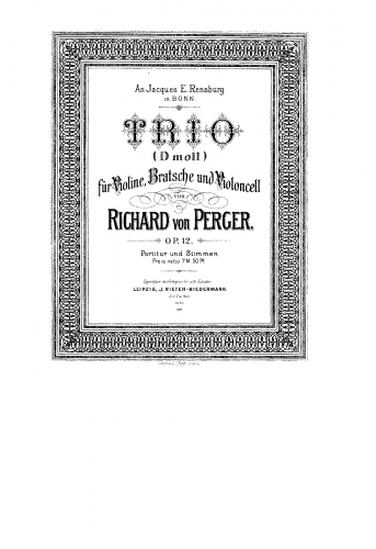 Perger - String Trio - Score