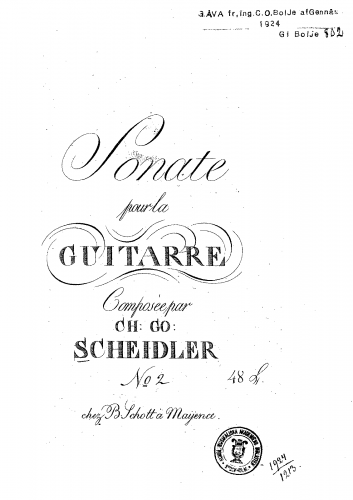 Scheidler - Sonata No. 2 - Score