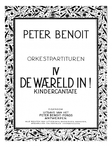 Benoît - De wæreld in! - Incomplete Score (pages 56-57 missing)