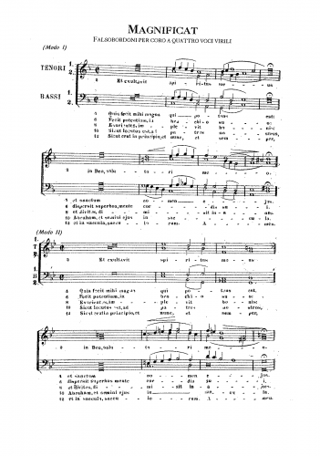Perosi - Falsibordoni per il Magnificat - Score