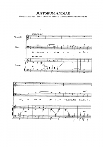 Perosi - Justorum Animae - Score