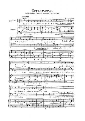 Perosi - Offertorium in Missa pro Defunctis - Score