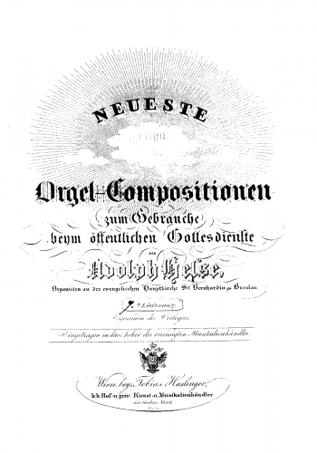 Hesse - Variationen ueber ein Original Thema fuer die Orgel, Op. 47 - Score